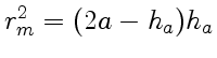 $ r_m^2 =(2a- h_a)h_a$