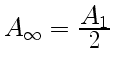 $ A_{\infty} = {\displaystyle A_1\over\displaystyle2}$