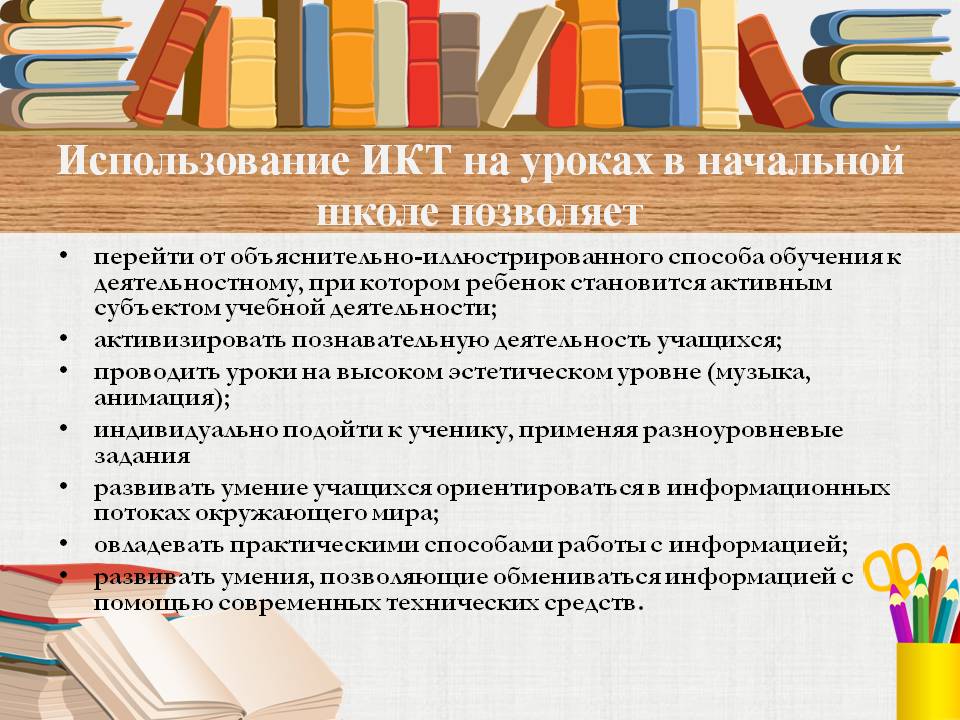 Использование электронных презентаций на уроках в начальной школе